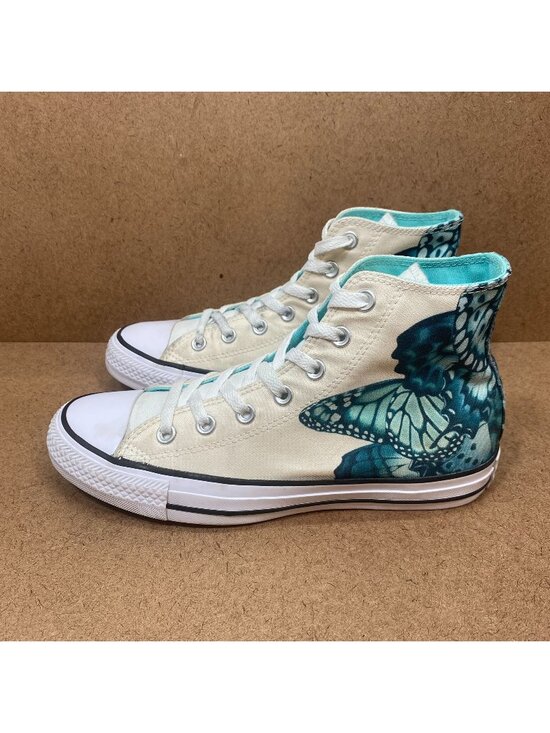 Converse Shoes - Converse Chuck Taylor All Star Womens Butterfly High-Top Shoes Size 8 White Teal
